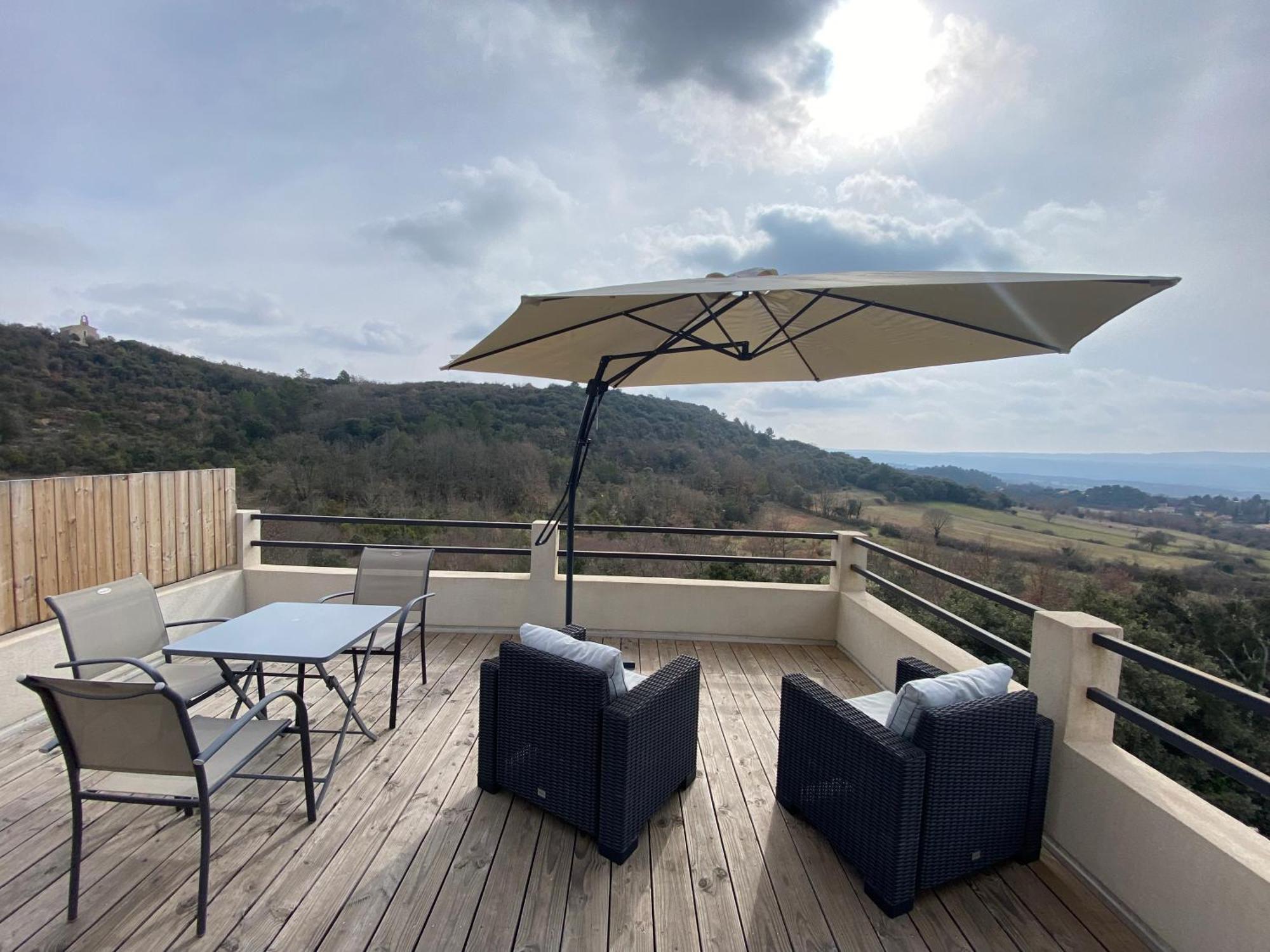 Studio Au Calme, Grande Terrasse Avec Vue Vallee Ginasservis Exteriér fotografie